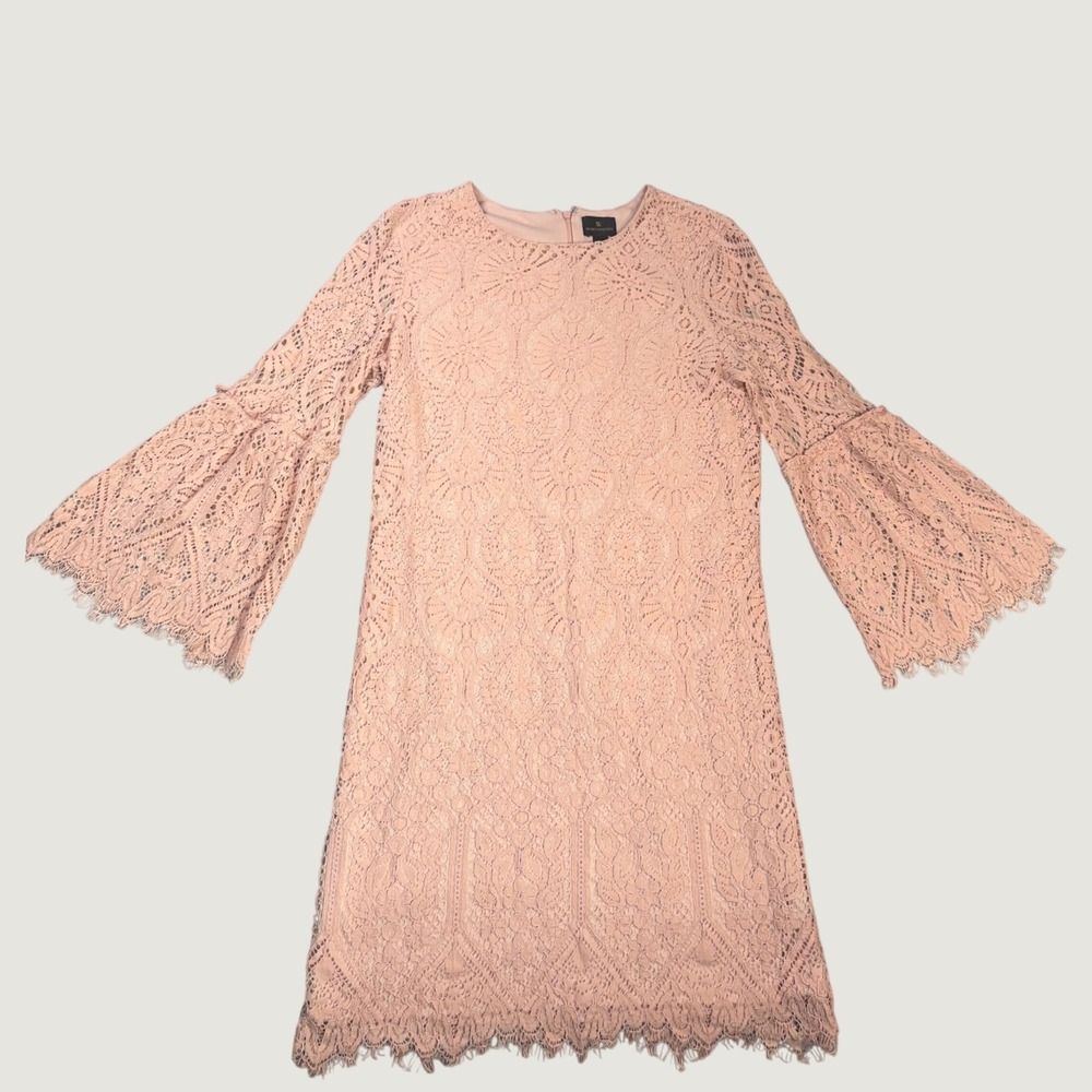 Worthington Lace Shift Dress Womens Small Pink Excellent